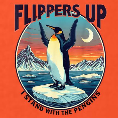 Flippers Up I Stand With The Penguins T-Shirt