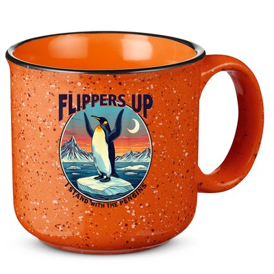 Flippers Up I Stand With The Penguins 15oz Campfire Ceramic Mug