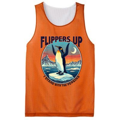 Flippers Up I Stand With The Penguins Mesh Reversible Basketball Jersey Tank