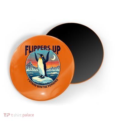 Flippers Up I Stand With The Penguins Magnet