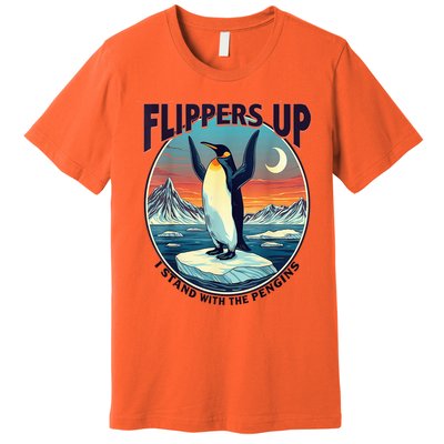 Flippers Up I Stand With The Penguins Premium T-Shirt