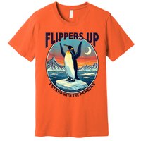 Flippers Up I Stand With The Penguins Premium T-Shirt