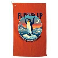 Flippers Up I Stand With The Penguins Golf Towel