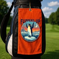 Flippers Up I Stand With The Penguins Golf Towel