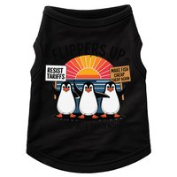 Flippers Up I Stand With Penguins Against Tariffs USA Doggie Tank