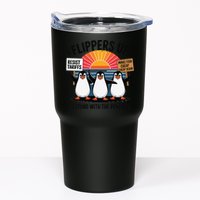 Flippers Up I Stand With Penguins Against Tariffs USA Tumbler