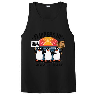 Flippers Up I Stand With Penguins Against Tariffs USA PosiCharge Competitor Tank