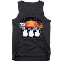 Flippers Up I Stand With Penguins Against Tariffs USA Tank Top
