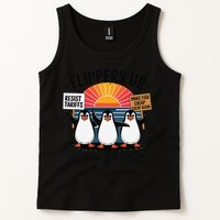 Flippers Up I Stand With Penguins Against Tariffs USA Tank Top