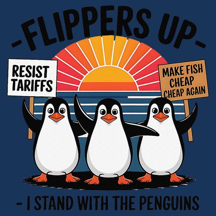 Flippers Up I Stand With Penguins Against Tariffs USA Infant Baby Jersey Bodysuit