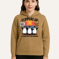 Flippers Up I Stand With Penguins Against Tariffs USA Hoodie