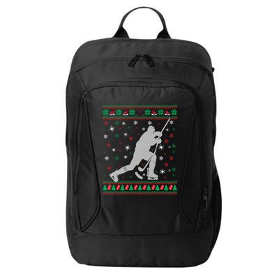 Funny Ugly Ice Hockey Christmas Tree Snowflakes Xmas Gift City Backpack