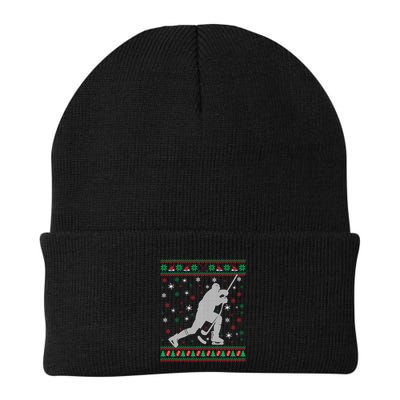 Funny Ugly Ice Hockey Christmas Tree Snowflakes Xmas Gift Beanie