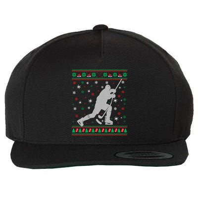 Funny Ugly Ice Hockey Christmas Tree Snowflakes Xmas Gift Wool Snapback Cap