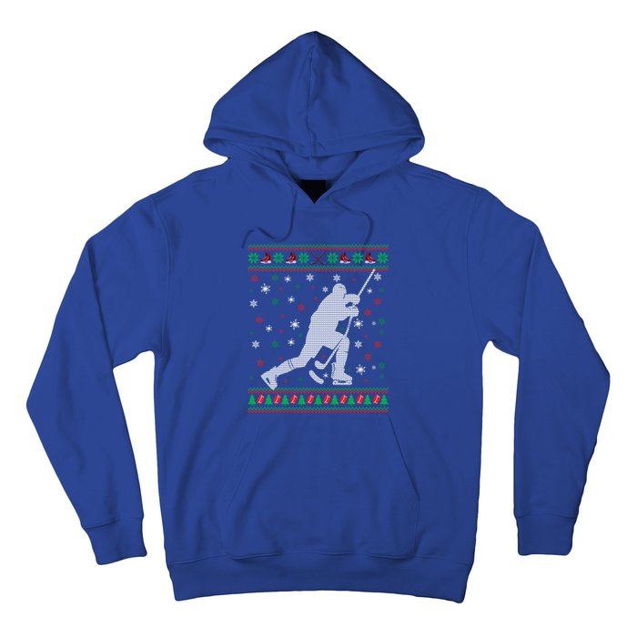 Funny Ugly Ice Hockey Christmas Tree Snowflakes Xmas Gift Hoodie