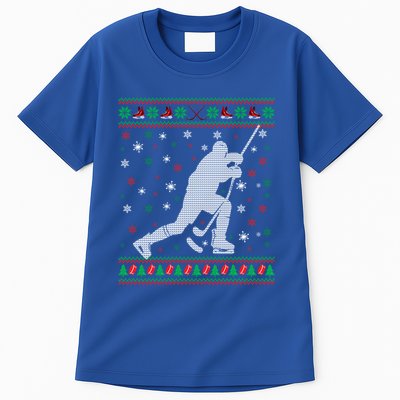 Funny Ugly Ice Hockey Christmas Tree Snowflakes Xmas Gift Tall T-Shirt