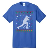 Funny Ugly Ice Hockey Christmas Tree Snowflakes Xmas Gift Tall T-Shirt