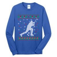 Funny Ugly Ice Hockey Christmas Tree Snowflakes Xmas Gift Tall Long Sleeve T-Shirt