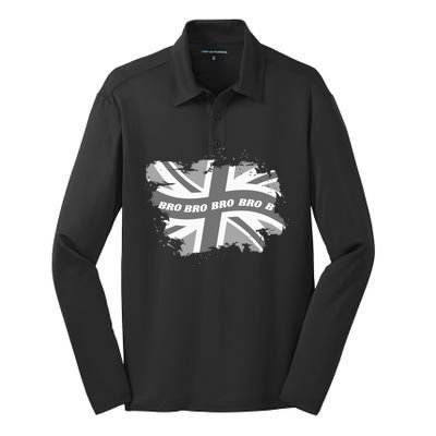 Fashionable Union Jack And Family Matching Clothes Cool Bro Gift Silk Touch Performance Long Sleeve Polo