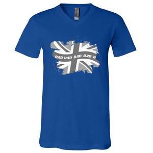 Fashionable Union Jack Matching Clothes Cool Dad Great Gift V-Neck T-Shirt