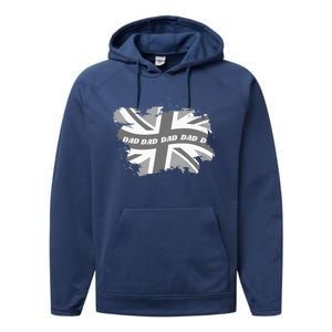 Fashionable Union Jack Matching Clothes Cool Dad Great Gift Performance Fleece Hoodie