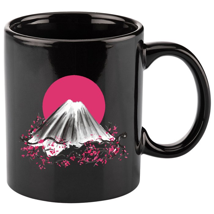 Fuji Mountain Japanese Nature 11oz C Handle Ceramic Mug