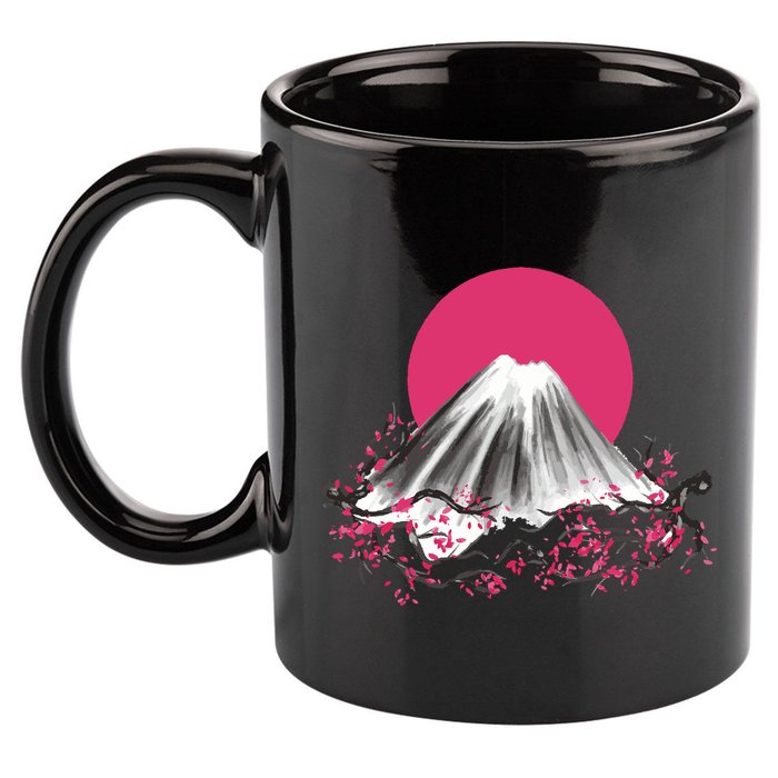 Fuji Mountain Japanese Nature 11oz C Handle Ceramic Mug