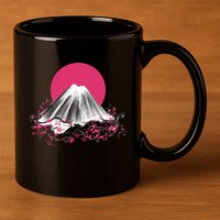 Fuji Mountain Japanese Nature 11oz C Handle Ceramic Mug