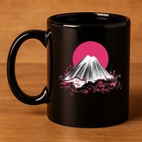 Fuji Mountain Japanese Nature 11oz C Handle Ceramic Mug