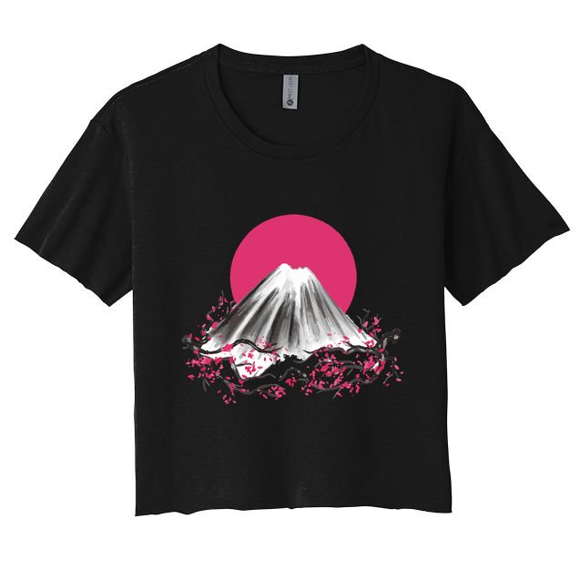 Fuji Mountain Japanese Nature Crop Top