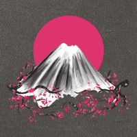 Fuji Mountain Japanese Nature Cotton Canvas Backpack