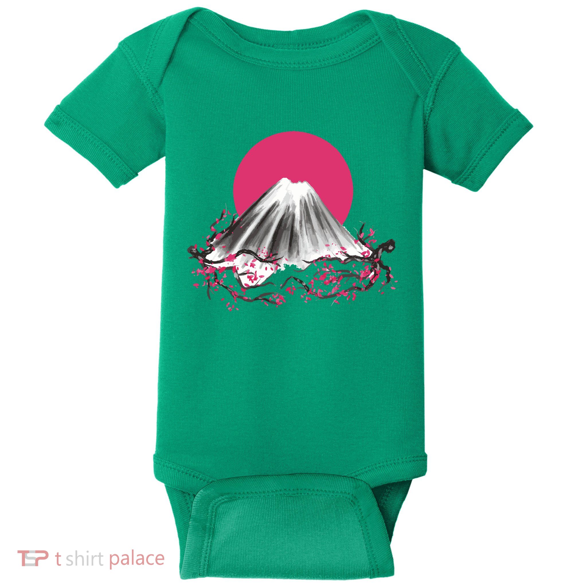 Fuji Mountain Japanese Nature Baby Bodysuit