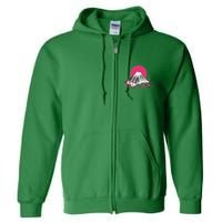 Fuji Mountain Japanese Nature Full Zip Hoodie