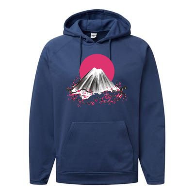 Fuji Mountain Japanese Nature Performance Fleece Hoodie