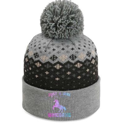 Funny Unicorns Lover Just A Who Loves Unicorns Great Gift The Baniff Cuffed Pom Beanie