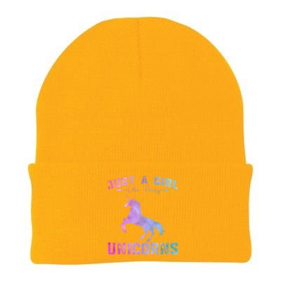 Funny Unicorns Lover Just A Who Loves Unicorns Great Gift Knit Cap Winter Beanie