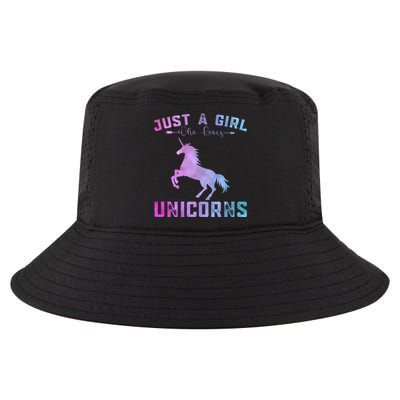 Funny Unicorns Lover Just A Who Loves Unicorns Great Gift Cool Comfort Performance Bucket Hat