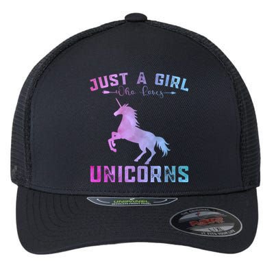 Funny Unicorns Lover Just A Who Loves Unicorns Great Gift Flexfit Unipanel Trucker Cap