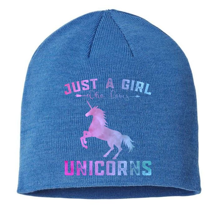 Funny Unicorns Lover Just A Who Loves Unicorns Great Gift Sustainable Beanie