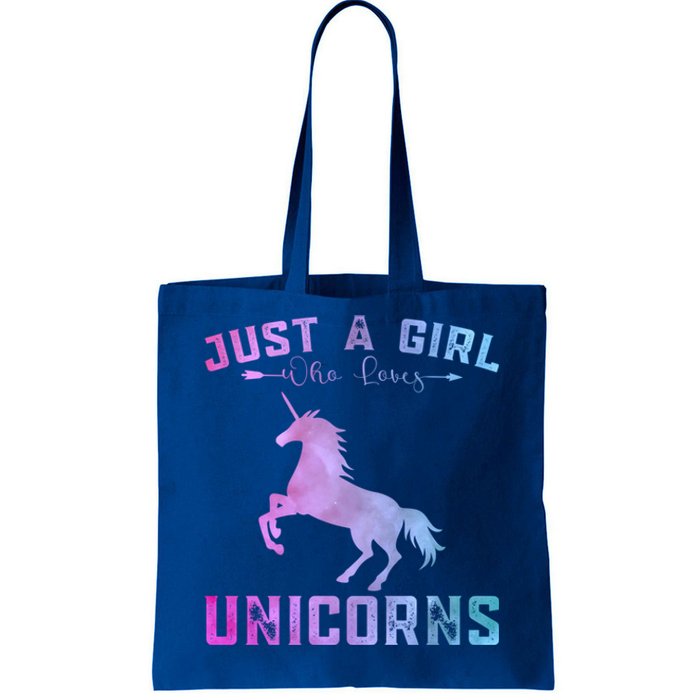 Funny Unicorns Lover Just A Who Loves Unicorns Great Gift Tote Bag