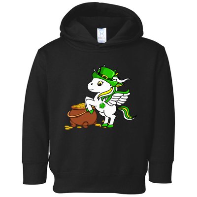 Funny Unicorn Leprechaun Hat St Patricks Day Gifts Girl Toddler Hoodie