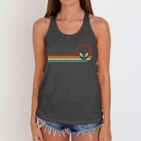 Funny Ufo Lover Retro Style Vintage Alien Space Women's Knotted Racerback Tank