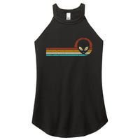 Funny Ufo Lover Retro Style Vintage Alien Space Women's Perfect Tri Rocker Tank