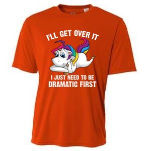 Funny Unicorn Lover Gift Cute Drama Queen Cute Gift Cooling Performance Crew T-Shirt