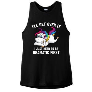 Funny Unicorn Lover Gift Cute Drama Queen Cute Gift Ladies PosiCharge Tri-Blend Wicking Tank