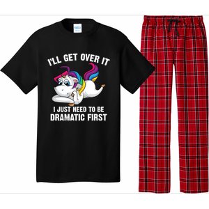 Funny Unicorn Lover Gift Cute Drama Queen Cute Gift Pajama Set