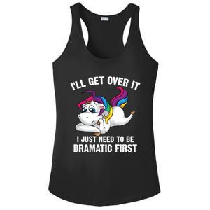 Funny Unicorn Lover Gift Cute Drama Queen Cute Gift Ladies PosiCharge Competitor Racerback Tank