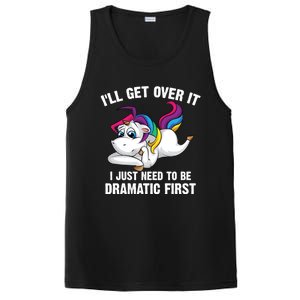 Funny Unicorn Lover Gift Cute Drama Queen Cute Gift PosiCharge Competitor Tank