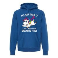 Funny Unicorn Lover Gift Cute Drama Queen Cute Gift Premium Hoodie