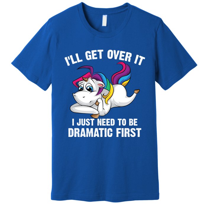 Funny Unicorn Lover Gift Cute Drama Queen Cute Gift Premium T-Shirt